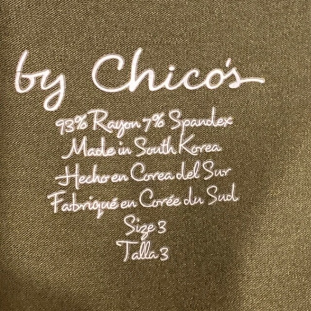 Chicos Womens Size 3 Long Sleeve Tee Shirt Lot 4 Rayon Spandex Crew Neck Solid - Picture 6 of 6